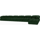  Manufacturer Color_Green -- Ames 204" Green Boucle Fabric Upholstered 7 pc Modular Sectional IMAGE 5