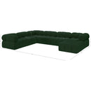  Manufacturer Color_Green -- Ames 136" Green Boucle Fabric Upholstered 7 pc Modular Sectional IMAGE 17
