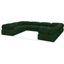  Manufacturer Color_Green -- Ames 136" Green Boucle Fabric Upholstered 8 pc Modular Sectional IMAGE 16