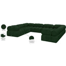  Manufacturer Color_Green -- Ames 136" Green Boucle Fabric Upholstered 8 pc Modular Sectional IMAGE 17
