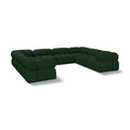  Manufacturer Color_Green -- Ames 136" Green Boucle Fabric Upholstered 8 pc Modular Sectional IMAGE 1