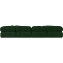  Manufacturer Color_Green -- Ames 136" Green Boucle Fabric Upholstered 8 pc Modular Sectional IMAGE 3