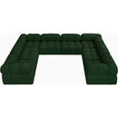  Manufacturer Color_Green -- Ames 136" Green Boucle Fabric Upholstered 8 pc Modular Sectional IMAGE 5