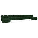 Manufacturer Color_Green -- Ames 204" Green Boucle Fabric Upholstered 8 pc Modular Sectional IMAGE 12