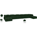  Manufacturer Color_Green -- Ames 204" Green Boucle Fabric Upholstered 8 pc Modular Sectional IMAGE 13