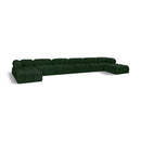  Manufacturer Color_Green -- Ames 204" Green Boucle Fabric Upholstered 8 pc Modular Sectional IMAGE 1
