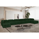  Manufacturer Color_Green -- Ames 204" Green Boucle Fabric Upholstered 8 pc Modular Sectional IMAGE 2