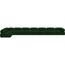  Manufacturer Color_Green -- Ames 204" Green Boucle Fabric Upholstered 8 pc Modular Sectional IMAGE 5