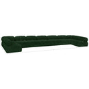  Manufacturer Color_Green -- Ames 204" Green Boucle Fabric Upholstered 9 pc Modular Sectional IMAGE 12