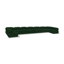  Manufacturer Color_Green -- Ames 204" Green Boucle Fabric Upholstered 9 pc Modular Sectional IMAGE 1