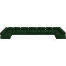  Manufacturer Color_Green -- Ames 204" Green Boucle Fabric Upholstered 9 pc Modular Sectional IMAGE 4