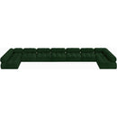 Meridian Ames Green Boucle Fabric Modular Sectional IMAGE 4