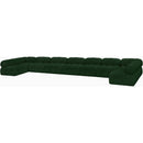  Manufacturer Color_Green -- Ames 204" Green Boucle Fabric Upholstered 9 pc Modular Sectional IMAGE 5