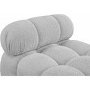 Meridian Ames Grey Boucle Fabric Armless IMAGE 8