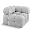 Meridian Ames Grey Boucle Fabric Corner IMAGE 1
