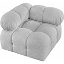 Meridian Ames Grey Boucle Fabric Corner IMAGE 5