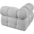  Manufacturer Color_Grey -- Ames Grey Boucle Fabric Upholstered Modular Corner Chair IMAGE 6