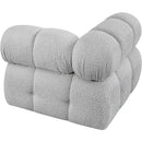 Meridian Ames Grey Boucle Fabric Corner IMAGE 6