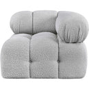  Manufacturer Color_Grey -- Ames Grey Boucle Fabric Upholstered Modular Corner Chair IMAGE 7