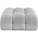  Manufacturer Color_Grey -- Ames Grey Boucle Fabric Upholstered Modular Ottoman IMAGE 3