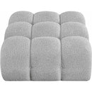  Manufacturer Color_Grey -- Ames Grey Boucle Fabric Upholstered Modular Ottoman IMAGE 4
