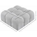  Manufacturer Color_Grey -- Ames Grey Boucle Fabric Upholstered Modular Ottoman IMAGE 7