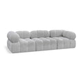  Manufacturer Color_Grey -- Ames 102" Grey Boucle Fabric Upholstered 3 pc Modular Sofa IMAGE 1