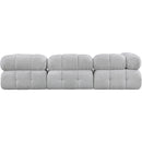  Manufacturer Color_Grey -- Ames 102" Grey Boucle Fabric Upholstered 3 pc Modular Sofa IMAGE 3