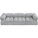  Manufacturer Color_Grey -- Ames 102" Grey Boucle Fabric Upholstered 3 pc Modular Sofa IMAGE 5