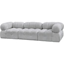  Manufacturer Color_Grey -- Ames 102" Grey Boucle Fabric Upholstered 3 pc Modular Sofa IMAGE 6