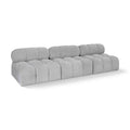  Manufacturer Color_Grey -- Ames 102" Grey Boucle Fabric Upholstered 3 pc Armless Modular Sofa IMAGE 1