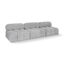 Manufacturer Color_Grey -- Ames 102" Grey Boucle Fabric Upholstered 3 pc Armless Modular Sofa IMAGE 1