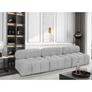 Manufacturer Color_Grey -- Ames 102" Grey Boucle Fabric Upholstered 3 pc Armless Modular Sofa IMAGE 2