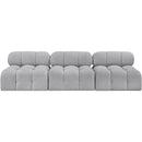 Meridian Ames Grey Boucle Fabric Modular Sofa IMAGE 4