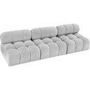  Manufacturer Color_Grey -- Ames 102" Grey Boucle Fabric Upholstered 3 pc Armless Modular Sofa IMAGE 5
