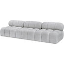  Manufacturer Color_Grey -- Ames 102" Grey Boucle Fabric Upholstered 3 pc Armless Modular Sofa IMAGE 6