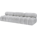 Meridian Ames Grey Boucle Fabric Modular Sofa IMAGE 6