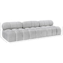  Manufacturer Color_Grey -- Ames 102" Grey Boucle Fabric Upholstered 3 pc Armless Modular Sofa IMAGE 9