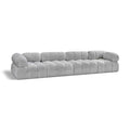  Manufacturer Color_Grey -- Ames 136" Grey Boucle Fabric Upholstered 4 pc Modular Sofa IMAGE 1