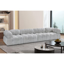  Manufacturer Color_Grey -- Ames 136" Grey Boucle Fabric Upholstered 4 pc Modular Sofa IMAGE 2