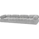  Manufacturer Color_Grey -- Ames 136" Grey Boucle Fabric Upholstered 4 pc Modular Sofa IMAGE 6