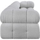  Manufacturer Color_Grey -- Ames 136" Grey Boucle Fabric Upholstered 4 pc Modular Sofa IMAGE 7