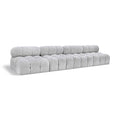  Manufacturer Color_Grey -- Ames 136" Grey Boucle Fabric Upholstered 4 pc Armless Modular Sofa IMAGE 1