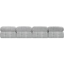 Meridian Ames Grey Boucle Fabric Modular Sofa IMAGE 3
