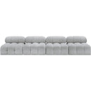 Meridian Ames Grey Boucle Fabric Modular Sofa IMAGE 4