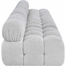  Manufacturer Color_Grey -- Ames 136" Grey Boucle Fabric Upholstered 4 pc Armless Modular Sofa IMAGE 7