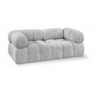  Manufacturer Color_Grey -- Ames 68" Grey Boucle Fabric Upholstered 2 pc Modular Loveseat IMAGE 1