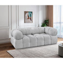  Manufacturer Color_Grey -- Ames 68" Grey Boucle Fabric Upholstered 2 pc Modular Loveseat IMAGE 2