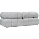  Manufacturer Color_Grey -- Ames 68" Grey Boucle Fabric Upholstered 2 pc Modular Loveseat IMAGE 6