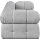  Manufacturer Color_Grey -- Ames 68" Grey Boucle Fabric Upholstered 2 pc Modular Loveseat IMAGE 7